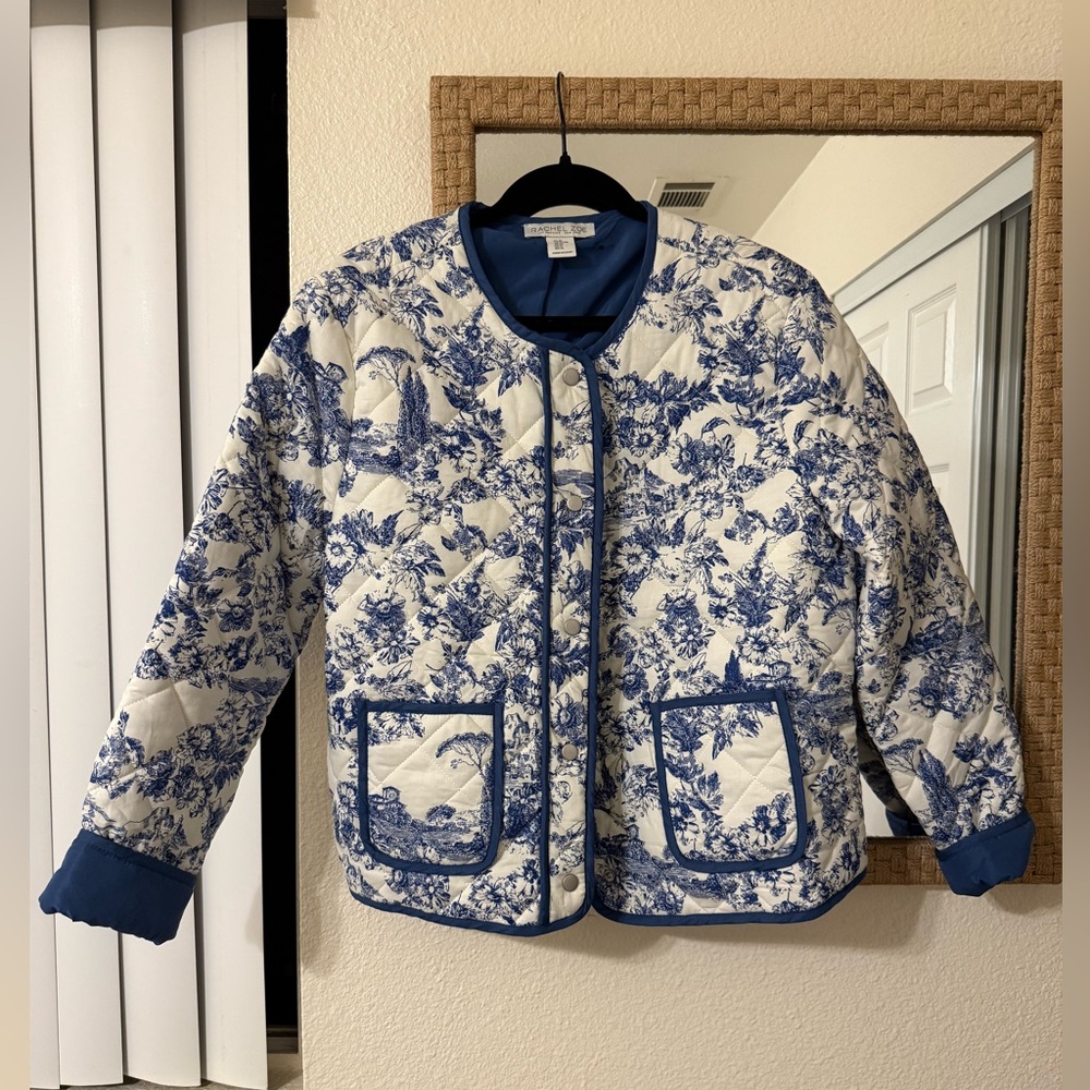 Rachel Zoe Blue Quilted Jacket